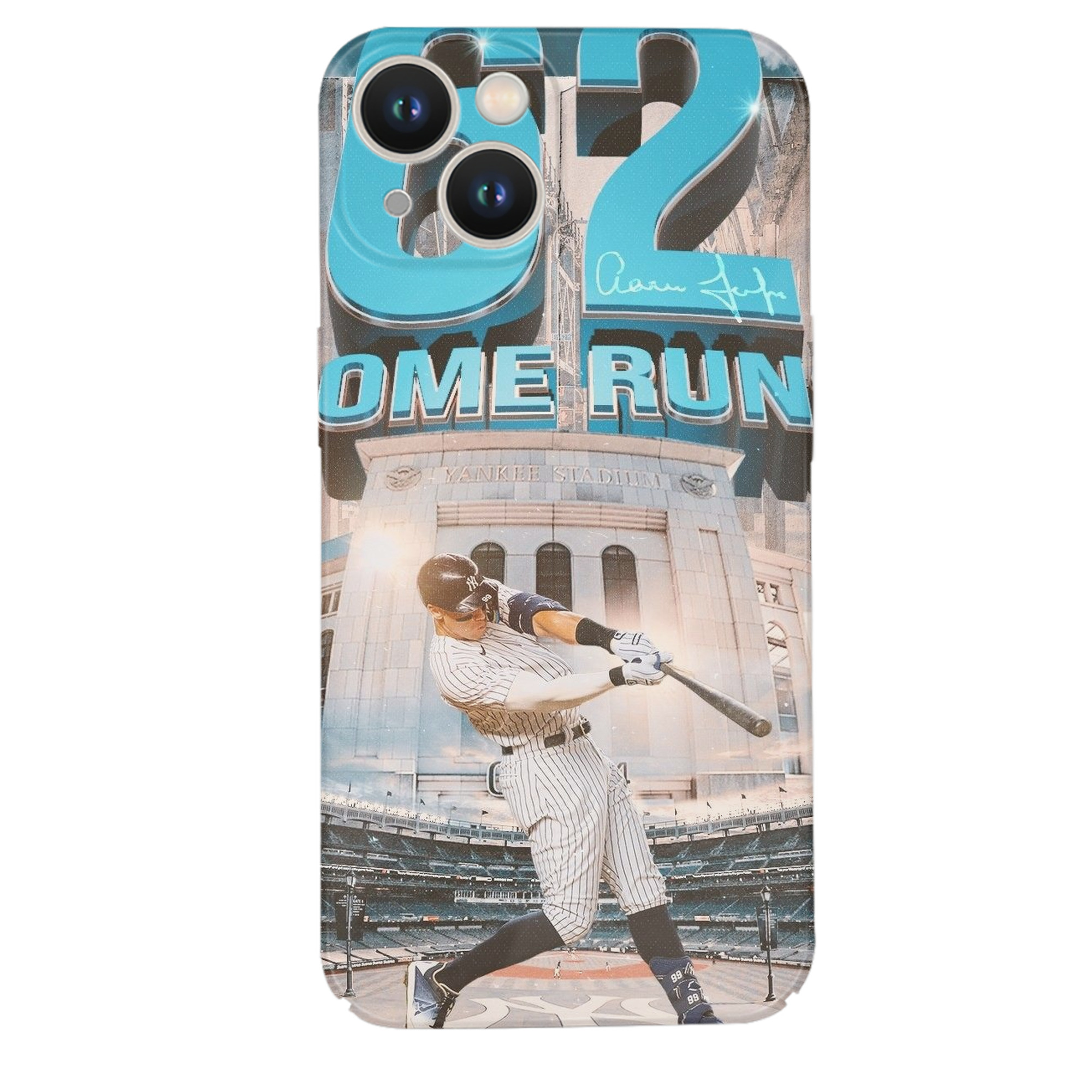 Aaron Judge 62 Home Runs IPhone 14 Series Full-Cover Hard Case – Shockproof With Raised Camera Protection – Precise Cutouts, Wireless Charging Compatible – Durable, Anti-Yellowing, Easy To Clean